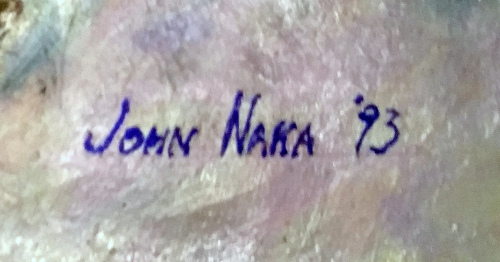 John Naka Oil Painting Signature from 1993